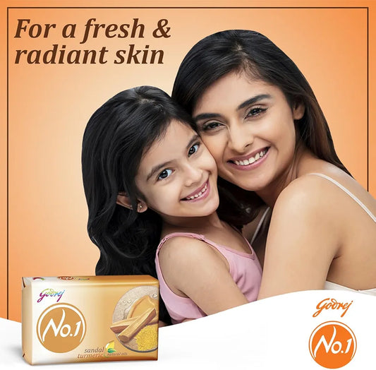 Godrej No.1 bathing Soap, Sandal &Turmeric, 100 (Pack of 5)